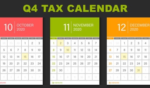 Key Tax Deadlines for Businesses and Employers in Q4 2020