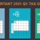 2021 Q1 Tax Calendar: Key Tax Deadlines for Businesses/Employers