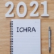 New year 2021 list. Office desk table with notebooks and pencil with copy space.