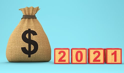 New Year 2021 Creative Design Concept - 3D Rendered Image