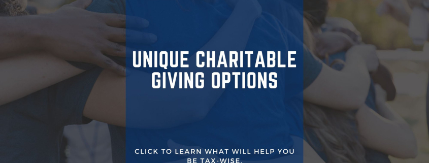 Unique Charitable Giving Options cover